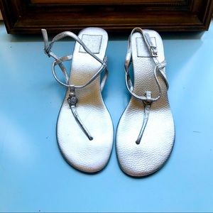 Tory Burch silver Leather sandals